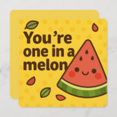 あなたはメロンに1つ – かわいいプンスイカ シーズンカード (正面/裏面)