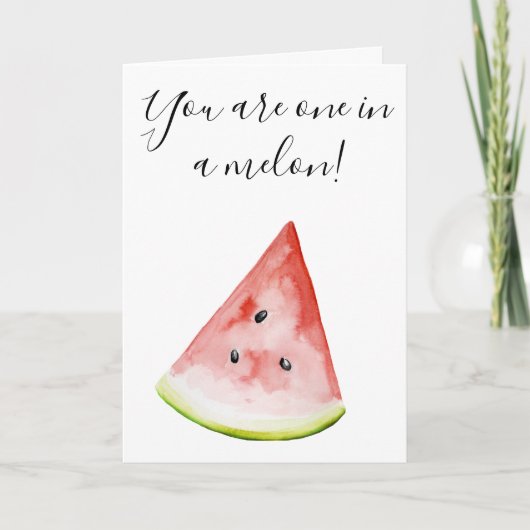 あなたはメロンのスイカのカードの挨拶をする人だ カード (正面)