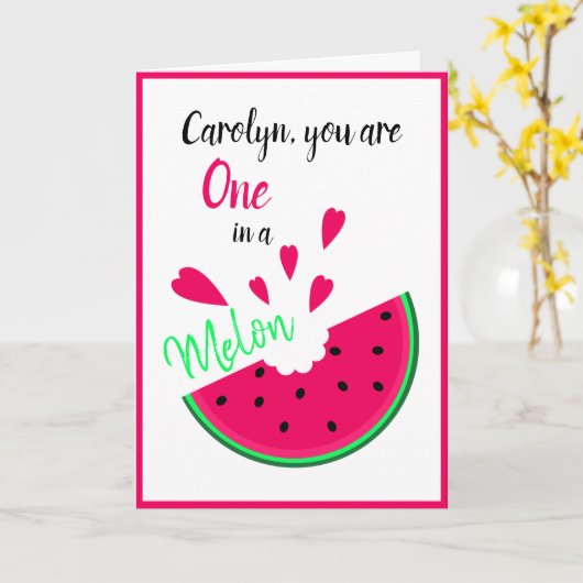 あなたはメロンの中で唯一のバレンタイン カード (黄色い花)