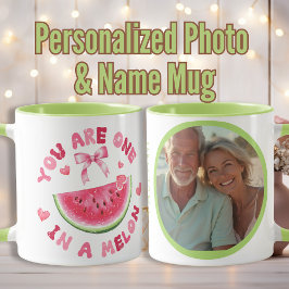 「あなたはメロンカスタムの一つ – 名前&写真 マグカップ