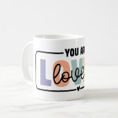 あなたはメンタルヘルスに愛される引用文 コーヒーマグカップ (正面左)