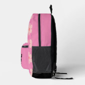 あなたはモダンタイポグラフィピンクの花が十分だ プリントバックパック (右)