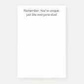 あなたはユニークみんなと同じおもしろい,カスタム ポストイット (正面)