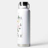あなたはユニークフローラスローガンだ ウォーターボトル (背面)