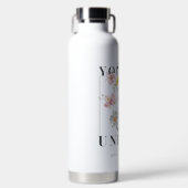 あなたはユニークフローラスローガンだ ウォーターボトル (正面)