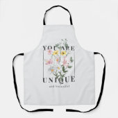 あなたはユニークフローラスローガンだ エプロン (正面)
