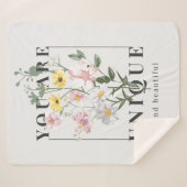 あなたはユニークフローラスローガンだ シェルパブランケット (正面(横))