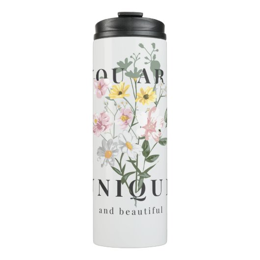 あなたはユニークフローラスローガンだ タンブラー (正面)