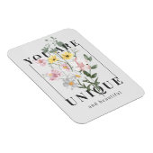 あなたはユニークフローラスローガンだ マグネット (右側)