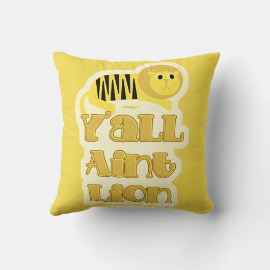 あなたはライオンの動物おもしろいのモト漫画ではない クッション (裏面)