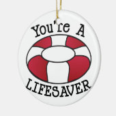 あなたはライフセーバー セラミックオーナメント (左)