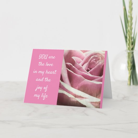 あなたはラブカードよりバラが美しい カード (正面)