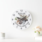 あなたはリラックスキャビン時間森林動物 ラージ壁時計 (ホーム)