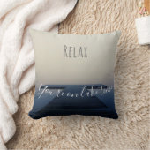 あなたはリラックスレイクタイムピア波止場ホーム クッション (ブランケット)