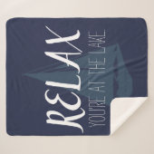 あなたはリラックス湖で シェルパブランケット (正面(横))