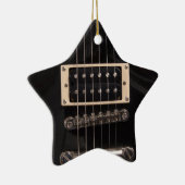 あなたはロックスターの黒のエレキギターのひも セラミックオーナメント (右)