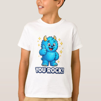 あなたはロック ブルー モンスターサムズアップ スーパースター Tシャツ