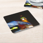 あなたはロンドンぼやけコースターに行った時は全て スクエアペーパーコースター (アングル)