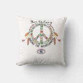 あなたはワイルドフラワーのヒッピーのフローラの中に属している クッション (正面)