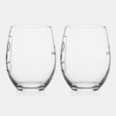 あなたはワインガラスセットを有するとワインが飛ぶおもしろい ステムなしワイングラス (左)