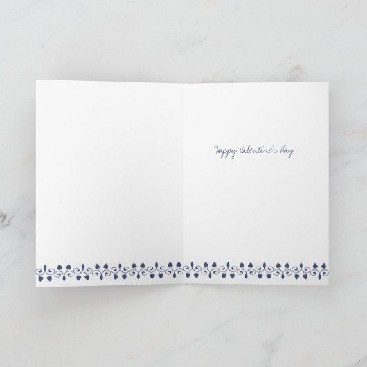 あなたはワンブルータイポグラフィハートバレンタイン シーズンカード (内部)