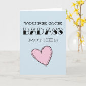 「あなたは一つのバッドマザー」おもしろいマザーズ・デイカード カード (黄色い花)