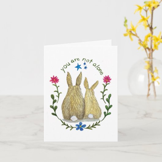 あなたは一人じゃないよ グリーティングカード (黄色い花)