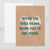 「あなたは一人じゃない」- サポートヒーリングカード 招待状 (正面/裏面)