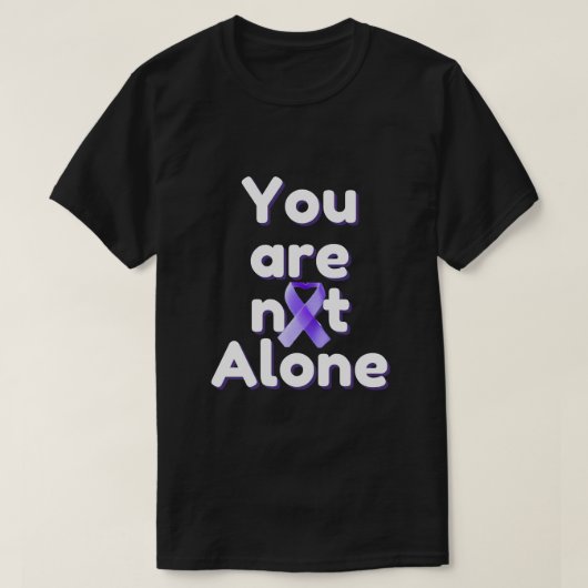 あなたは一人じゃない 励ましのTシャツ – 安心をあなたに Tシャツ (デザイン正面)