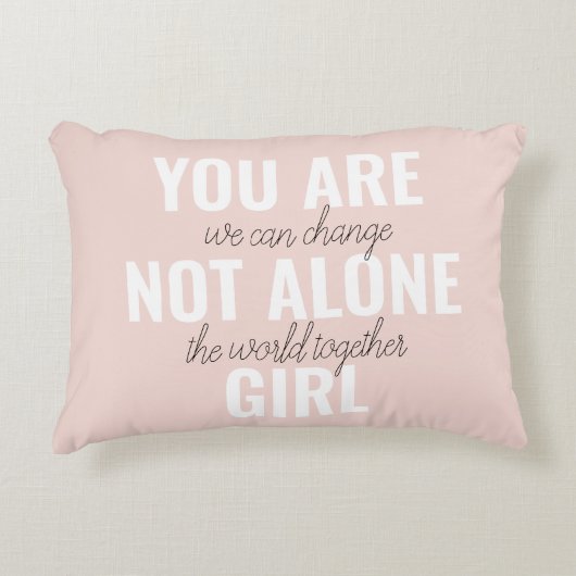 あなたは一人の女の子の動機前向き引用文ではない アクセントクッション (正面)