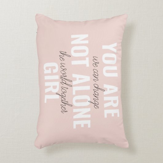 あなたは一人の女の子の動機前向き引用文ではない アクセントクッション (正面(垂直))