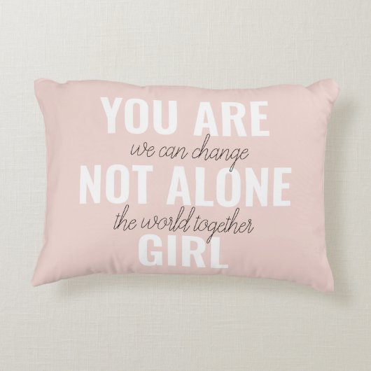 あなたは一人の女の子の動機前向き引用文ではない アクセントクッション (裏面)