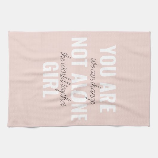 あなたは一人の女の子の動機前向き引用文ではない キッチンタオル (横)
