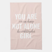 あなたは一人の女の子の動機前向き引用文ではない キッチンタオル (縦)