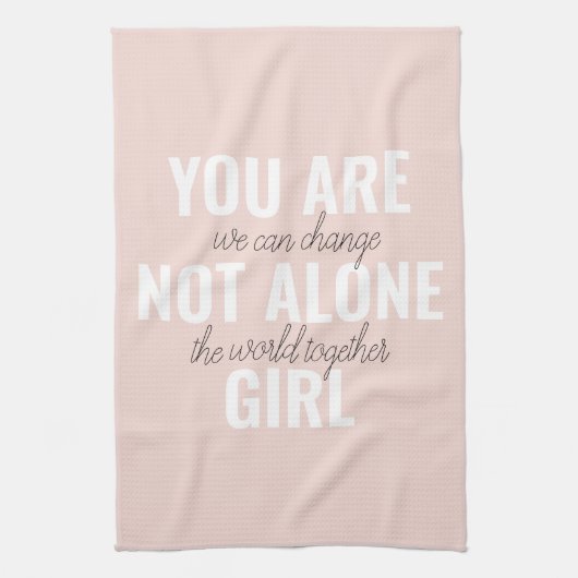 あなたは一人の女の子の動機前向き引用文ではない キッチンタオル (縦)