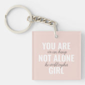 あなたは一人の女の子の動機前向き引用文ではない キーホルダー (正面)