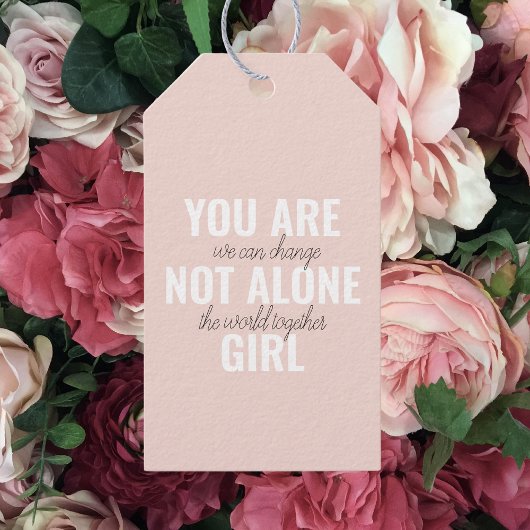 あなたは一人の女の子の動機前向き引用文ではない ギフトタグ