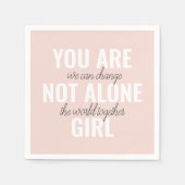 あなたは一人の女の子の動機前向き引用文ではない スタンダードカクテルナプキン (正面)