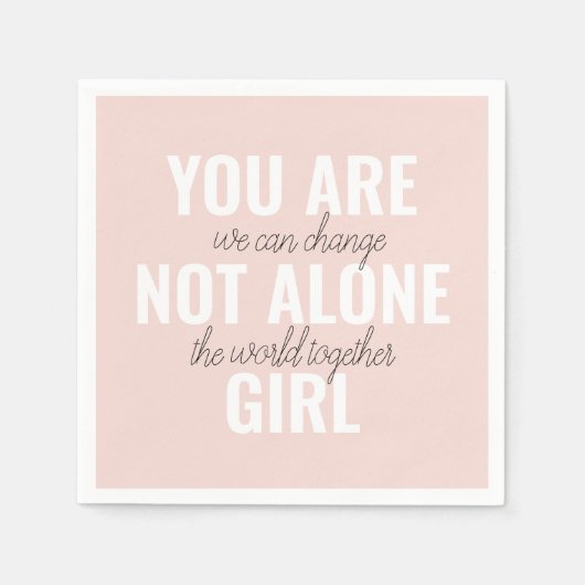 あなたは一人の女の子の動機前向き引用文ではない スタンダードカクテルナプキン (正面)