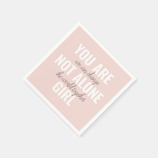 あなたは一人の女の子の動機前向き引用文ではない スタンダードカクテルナプキン (角)