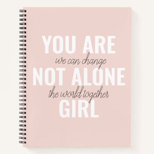 あなたは一人の女の子の動機前向き引用文ではない ノートブック (正面)