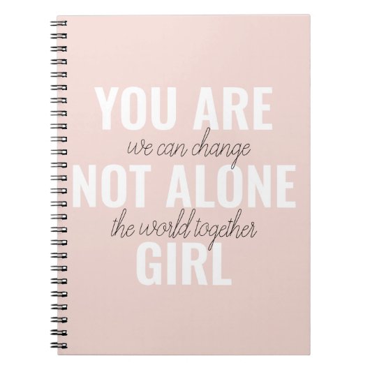 あなたは一人の女の子の動機前向き引用文ではない ノートブック (正面)