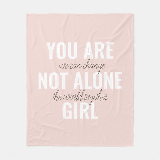 あなたは一人の女の子の動機前向き引用文ではない フリースブランケット (正面)