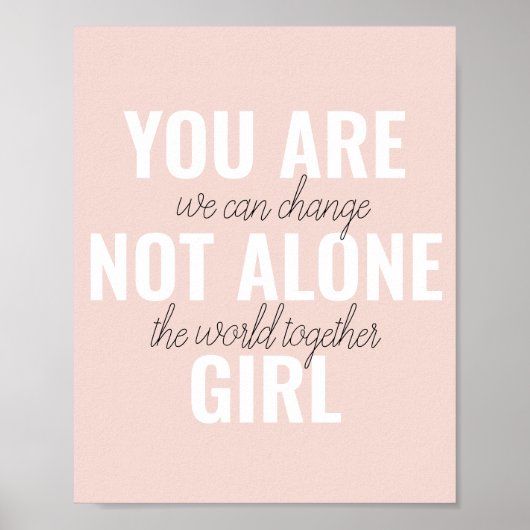 あなたは一人の女の子の動機前向き引用文ではない ポスター (正面)