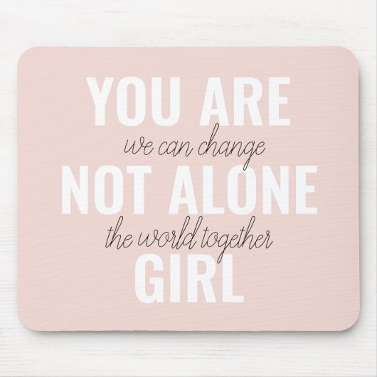 あなたは一人の女の子の動機前向き引用文ではない マウスパッド (正面)