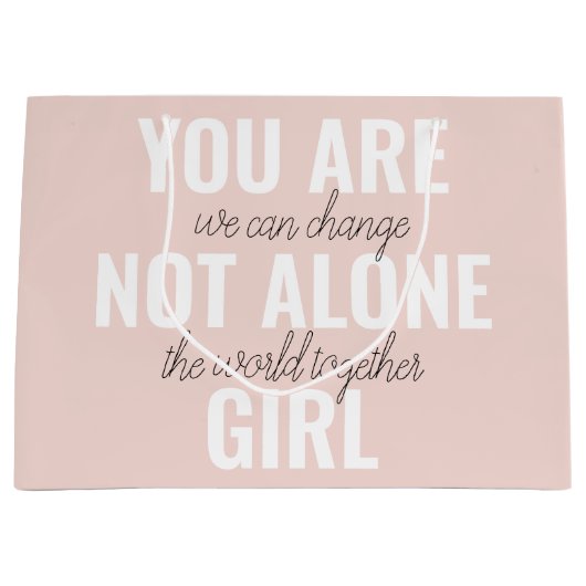 あなたは一人の女の子の動機前向き引用文ではない ラージペーパーバッグ (正面)