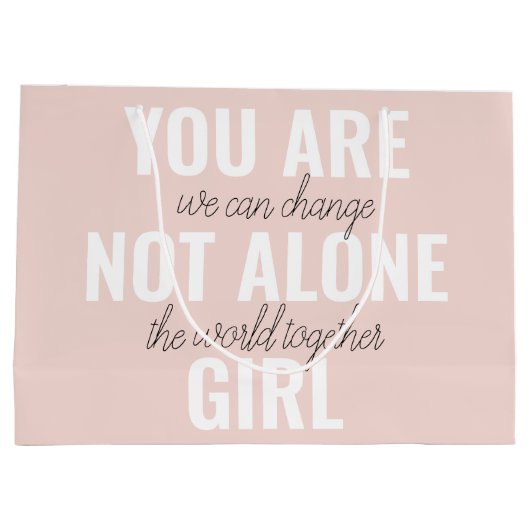 あなたは一人の女の子の動機前向き引用文ではない ラージペーパーバッグ (裏面)