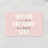 あなたは一人の女の子の動機前向き引用文ではない 名刺 (正面)