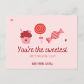 あなたは一番甘いバレンタインデーのカード シーズンポストカード (正面)