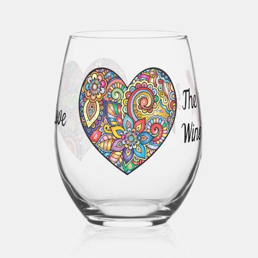 あなたは一緒にワインを愛する – ロックグラスまたは ステムなしワイングラス (正面)